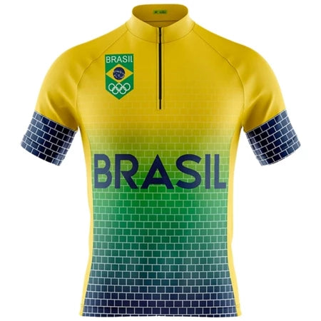Camisa de Ciclismo Brasil Manga Curta