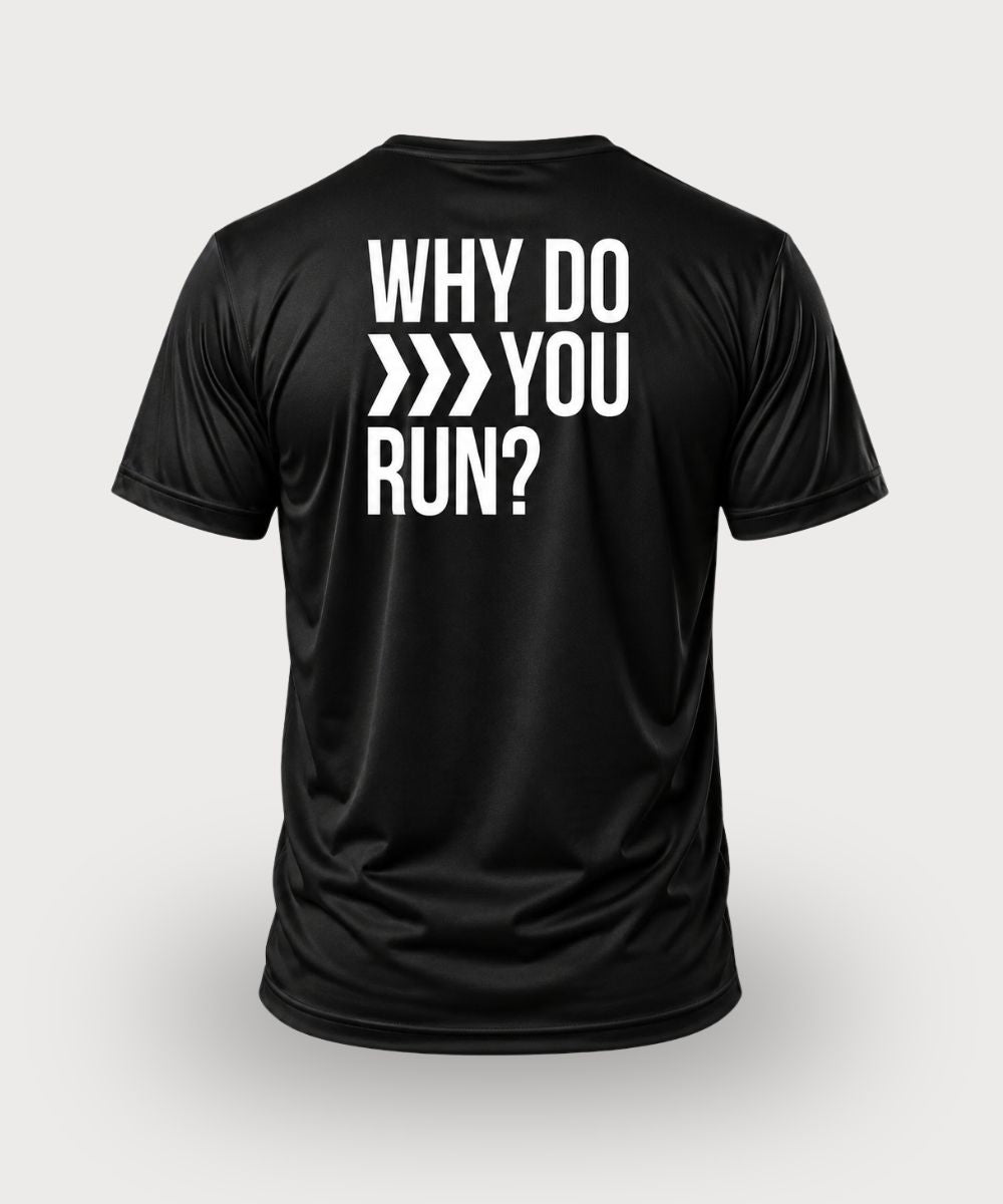 Camiseta Corre Why 100% Algodão Penteado - Preta