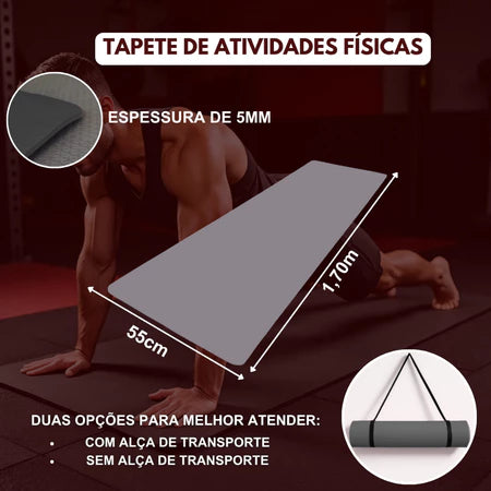 Tapete Mat Pro para Treino, Alongamento e Abdominal