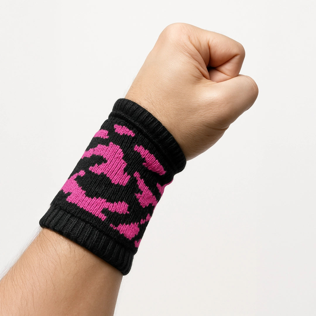 Munhequeira Esportiva Canelada Atoalhada - Rosa