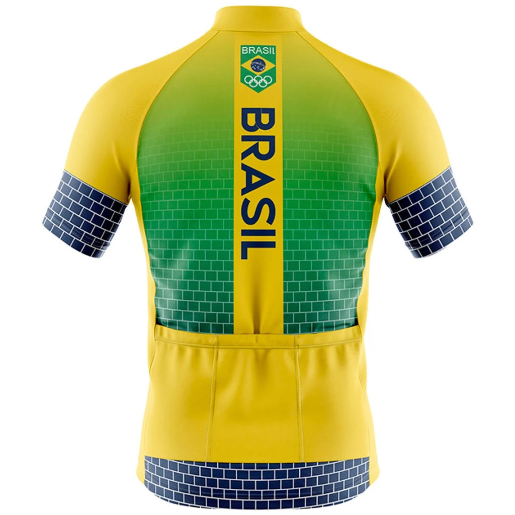 Camisa de Ciclismo Brasil Manga Curta