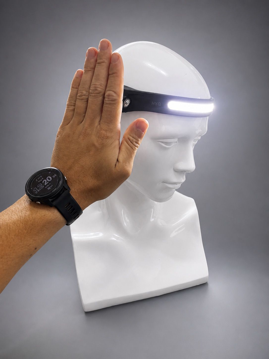 Lanterna de Cabeça LED Recarregável com Sensor de Movimento