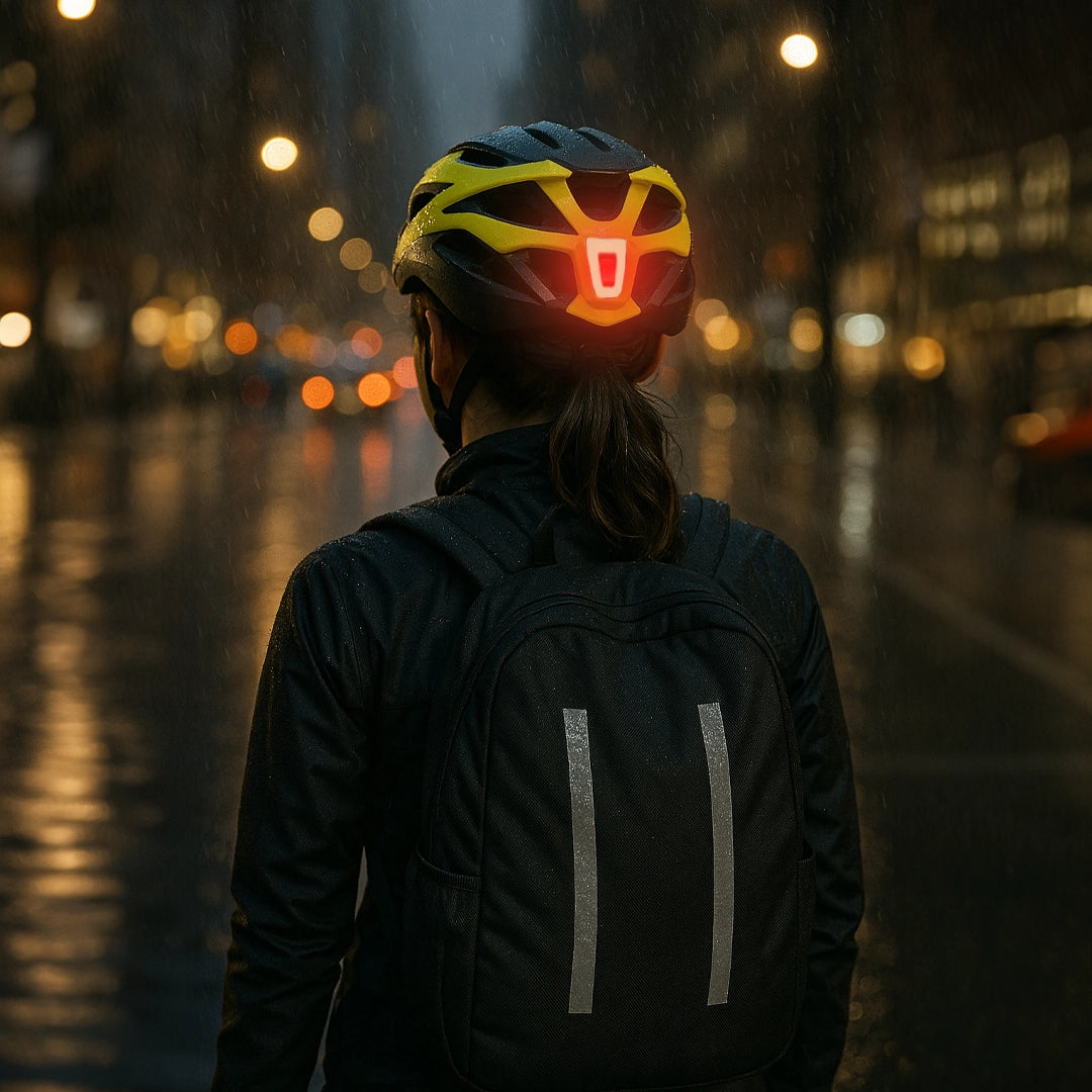 Capacete de Policarbonato Bike MTB com Led Traseiro Recarregável com Viseira - Better