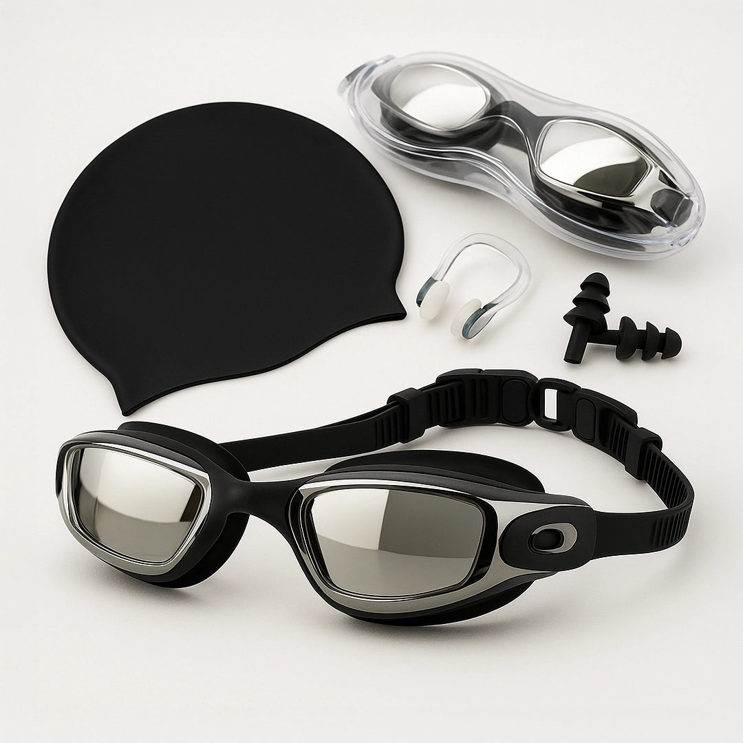 Conjunto Start Natação 4 em 1 - Óculos com Touca, Clip Nasal e Protetores de Ouvido - Better