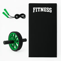 Kit Cross 3 em 1 Treino Academia Colchonete Corda Roda Abdominal - Better