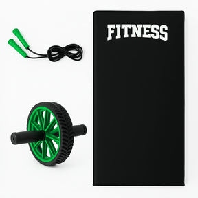Kit Cross 3 em 1 Treino Academia Colchonete Corda Roda Abdominal - Better