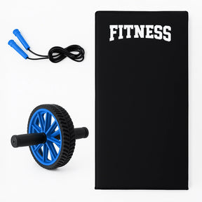 Kit Cross 3 em 1 Treino Academia Colchonete Corda Roda Abdominal - Better