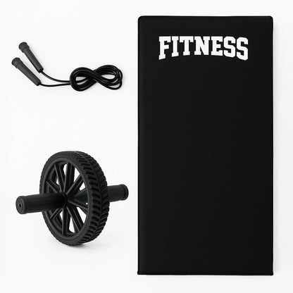 Kit Cross 3 em 1 Treino Academia Colchonete Corda Roda Abdominal - Better