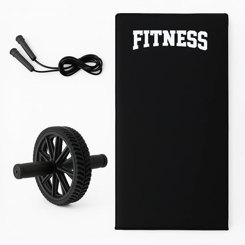 Kit Cross 3 em 1 Treino Academia Colchonete Corda Roda Abdominal - Better