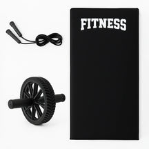Kit Cross 3 em 1 Treino Academia Colchonete Corda Roda Abdominal - Better