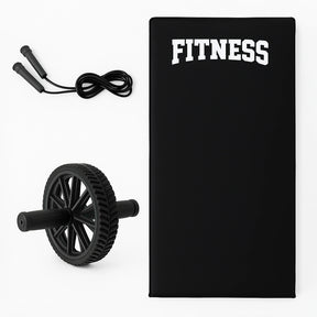 Kit Cross 3 em 1 Treino Academia Colchonete Corda Roda Abdominal - Better