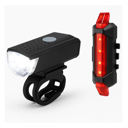 Kit Lanterna Farol de Bicicleta Ultra Led a Prova D'agua Com USB 10hrs autonomia - Better