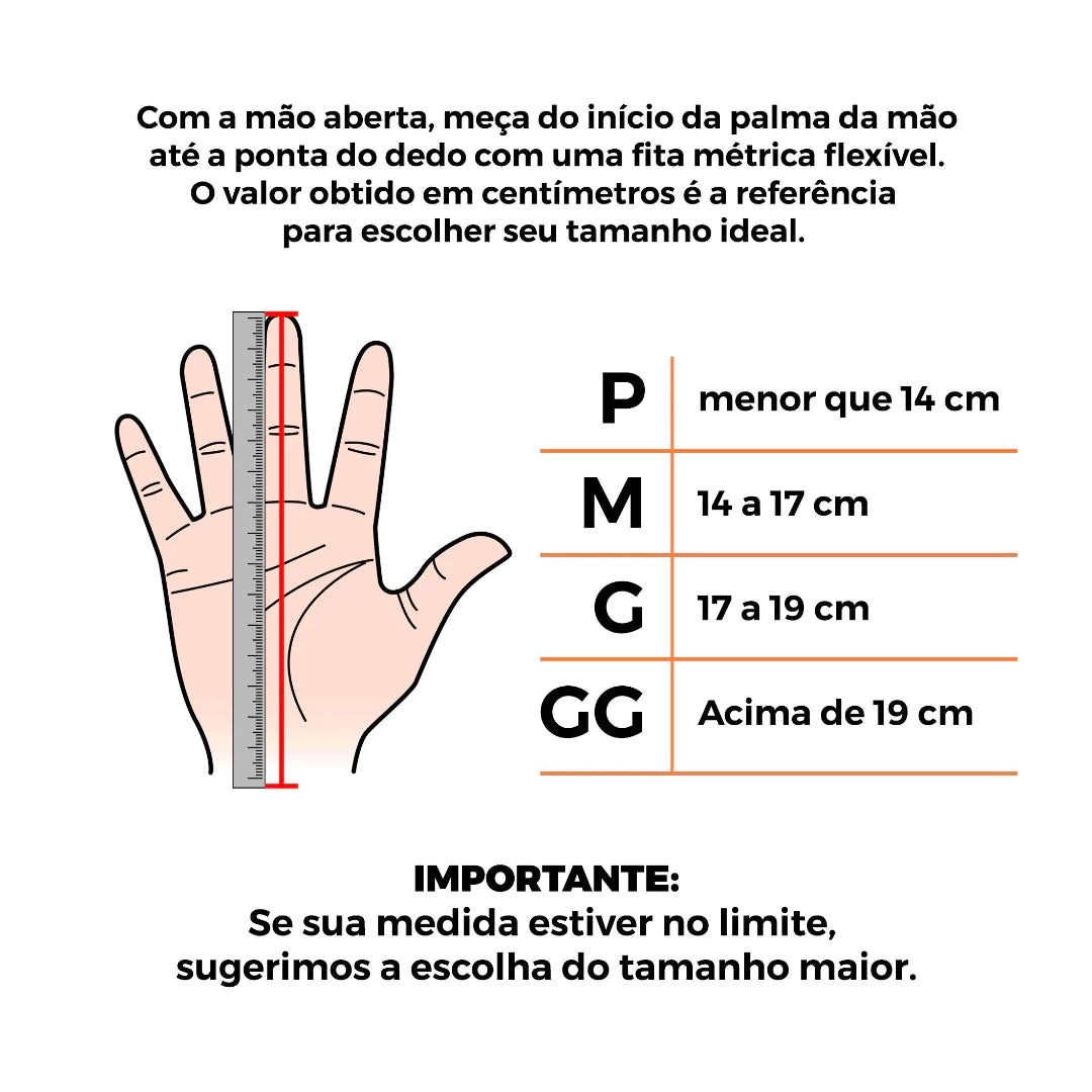 Luva Hand Grip para Cross Alta Aderência - Better