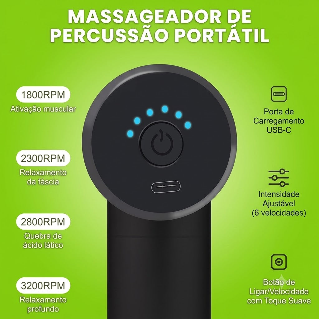 Massageador Elétrico Alta Frequência Profissional Muscular