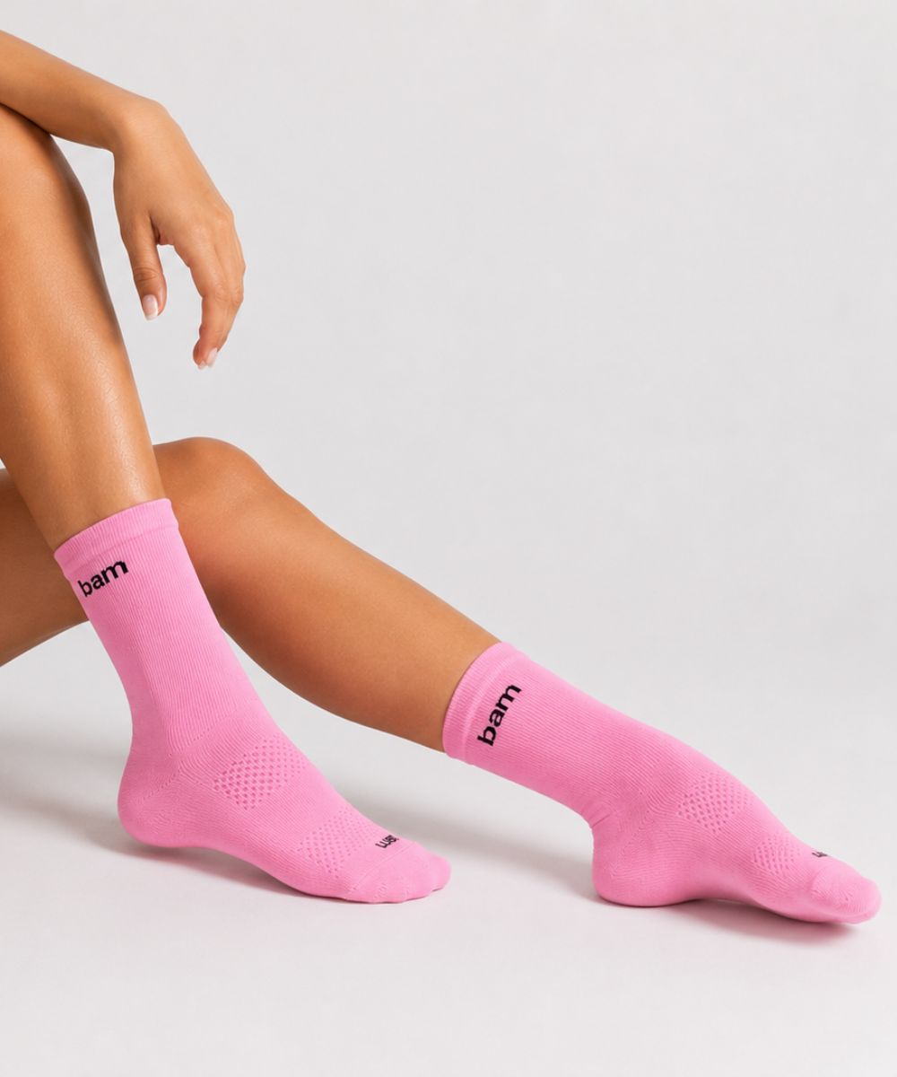 Meias Esportivas Respiráveis Poliamida - Rosa