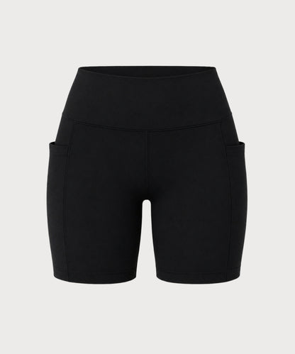 Shorts feminino cós alto com proteção UV50+