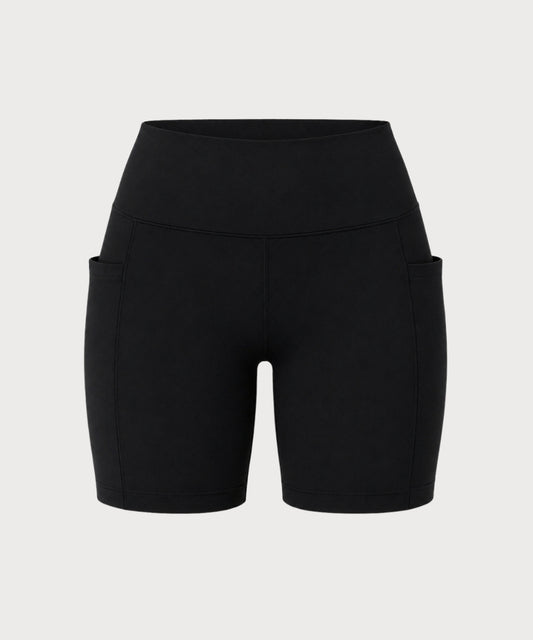 Shorts feminino cós alto com proteção UV50+