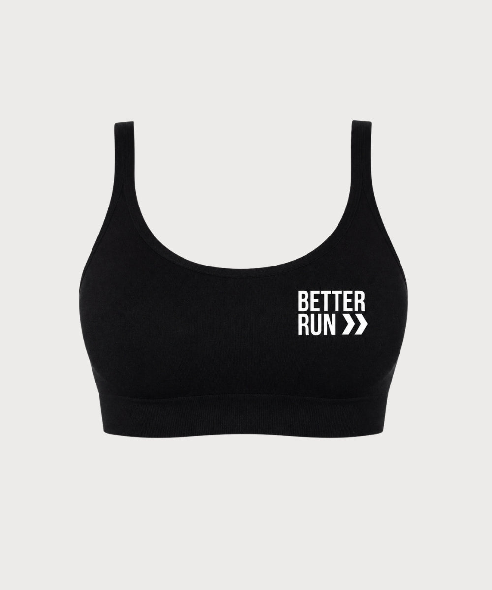 Top esportivo slim feminino na cor preta 