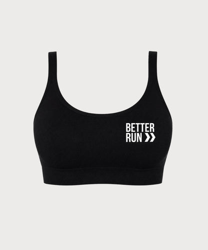 Top esportivo slim feminino na cor preta 